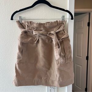 H&M Tan Mini Skirt with Belt